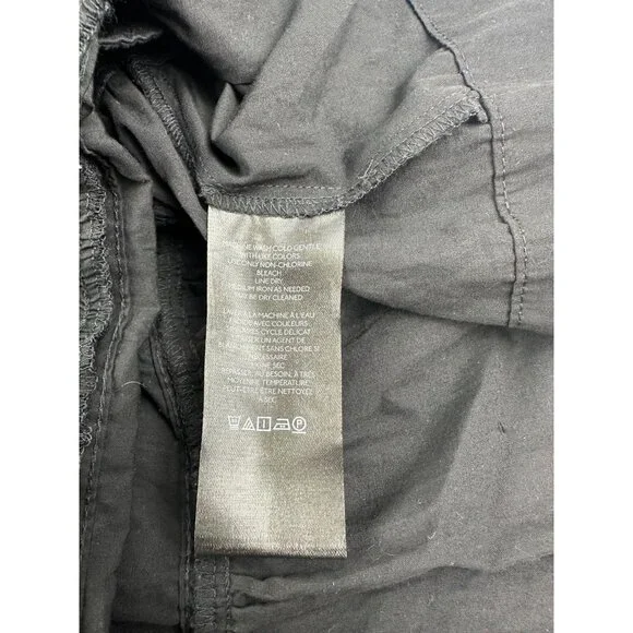 Anthropologie Cotton The Somerset Mini Dress in Black size Small Petite Preppy - Picture 7 of 9